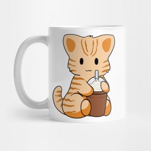 Tabby Cat Iced Coffee Mug